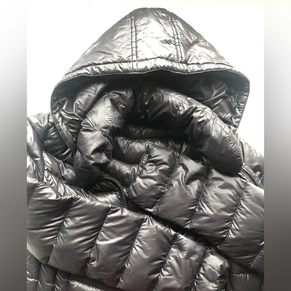 Giordano Hooded Down Jacket Women Black Size Small - Picture 3 of 4